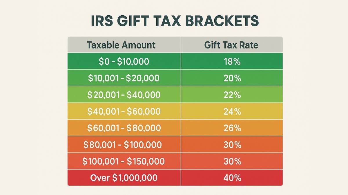 IRS gift tax brackets